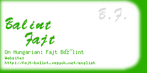 balint fajt business card